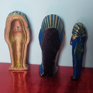 Sarcófago de madera momia faraón Tutankamón pequeño artesanía