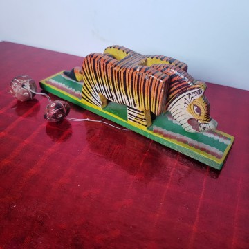 5 € Juguete tigre de madera de la India vintage