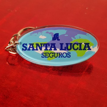 Llavero publicitario seguros Santa Lucía asistencia familiar