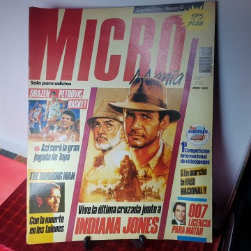 Revista de videojuegos Micromania 16 Indiana Jones y la última cruzada