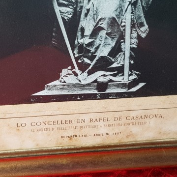 Antiguo cuadro Rafael de Casanova siglo XIX lo conseller en Rafel