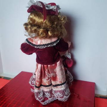 10 € Antigua muñeca de cerámica ojos de cristal