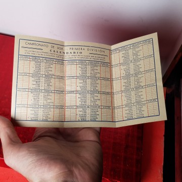 5 € calendario los previsores del porvenir seguros Liga de Fútbol 1943