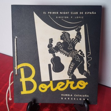 Programa bolero el primer Night Club de España 1956 Rambla Cataluña