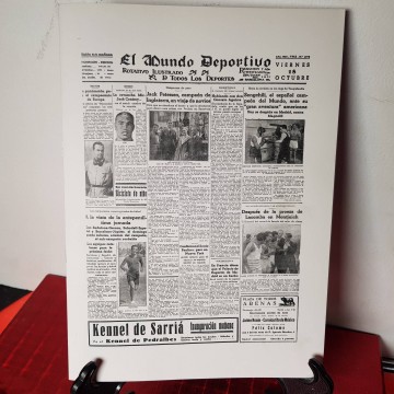 Facsimil el mundo deportivo 18 octubre 1935 con lupa de regalo 1 €