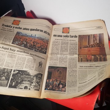 Periódico mundo diario volem l'Estatut 25 octubre 1977 Tarradellas