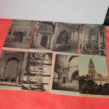 Lote antiguas postales de Córdoba catedral mezquita