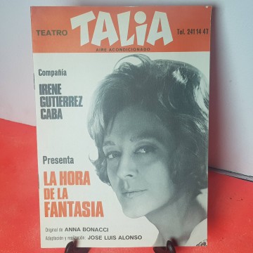 Programa Teatro Talía la hora de la fantasía Irene Gutiérrez Caba