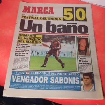 Marca Barça F C Barcelona 5 Real Madrid 0 un baño 9 enero 1994