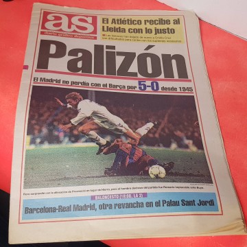 Periódico as Barça 5 Real Madrid 0 palizón f.c.barcelona 9 enero 1994