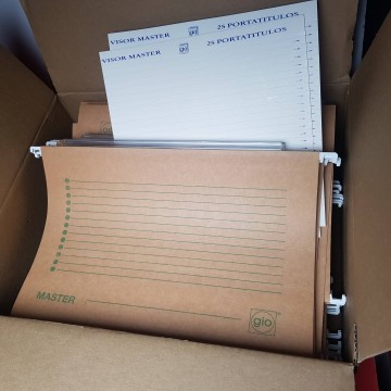 Caja 50 carpetas colgantes tamaño folio 4 €
