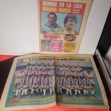 Diario Sport 1692 1 agosto 1984 póster equipo plantilla RCD Espanyol