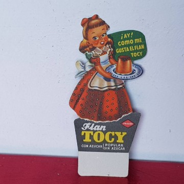 Cartón troquelado flan tocy Natillina 2 € años 50 60