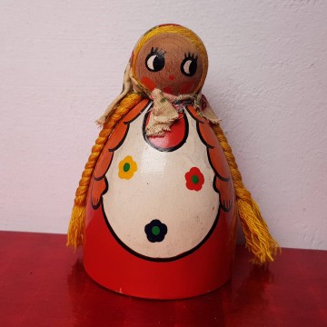 Antigua muñeca musical de madera 5 € música de nana antigüedades