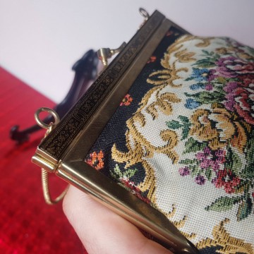 Antiguo bolso de tapiz estilo petit point 24 € antigüedades comprar