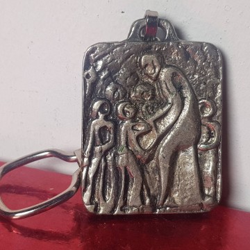 Llavero Escola Pia Santa Anna Mataró clauer escuela de metal relieve