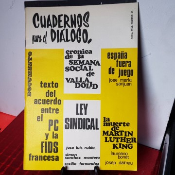 Cuadernos para el Diálogo 55 muerte Martin Luther King acuerdo PC fids