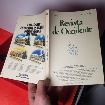 Revista de Occidente 72 José Ortega y Gasset notas de trabajo 2 €