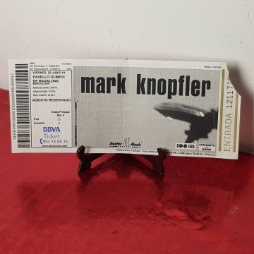 Entrada concierto Mark Knopfler 29 junio 2001 Pavelló Olimpic Badalona