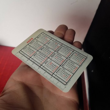 Calendario bolsillo SPIT Fournier 1972 servicio técnico internacional