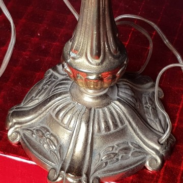 Antigua lámpara de bronce tipo candelabro de cinco brazos antigüedades