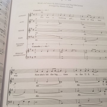 By popular request libro partituras para coro de voces mixtas Beatles