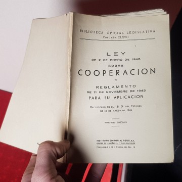 Ley sobre cooperación y reglamento para su aplicación 1942 legislación