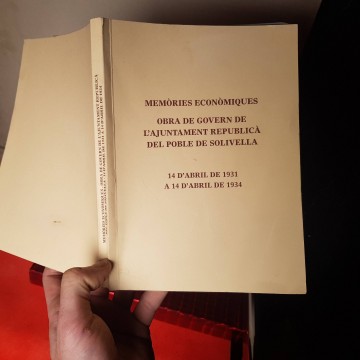 Memòria econòmica Ajuntament republicà de Solivella llibre obra govern