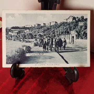 Postal antigua Algorta Vizcaya paseo de la playa l Roisin 60 postales