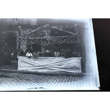Antiguo negativo estereoscopico cristal Barcelona antiga fotografía