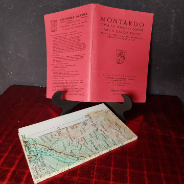 Guía alpina Montardo Aigüestortes Boi Taull mapa cartográfico antigua