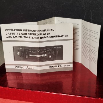 Manual de instrucciones radio cassette automovil coche. Azul radio