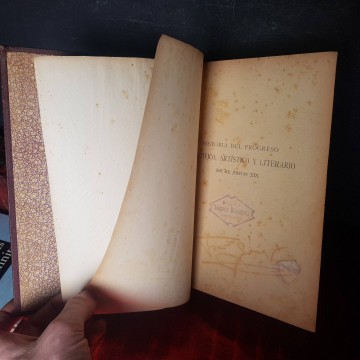Libros antiguos Historia del progreso en el siglo XIX grabados comprar