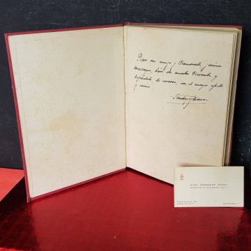 Barcelona objetivo cubierto libro franquista firmado firma autógrafo