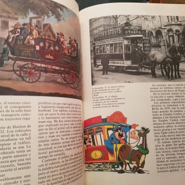 Libro Walt Disney antiguo coches aviones trenes barcos cuento infantil
