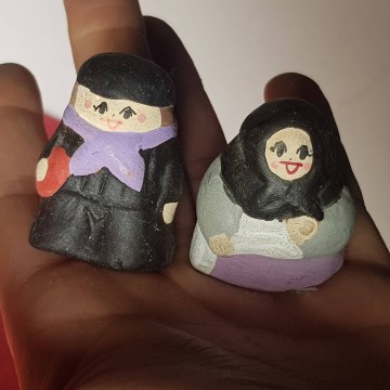 Librería online pareja figuras de barro eivissa-ibiza arcilla figurita