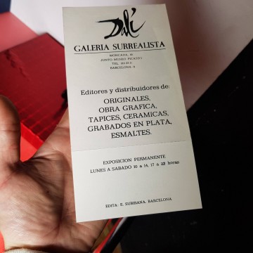 Librería online folleto Dalí galería surrealista carrer Montcada 19