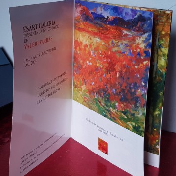 Valeri farras pintor programa exposició galeria esart 2004 exposición