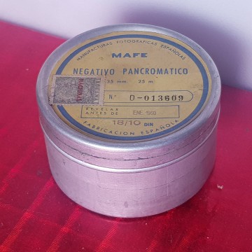 Lata metálica mafe negativo pancromatico caja vacía antigua comprar
