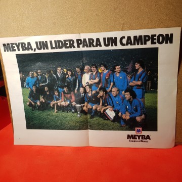 Póster plantilla FC Barcelona, Meyba años 80