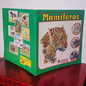 Álbum de cromos mamíferos Panini álbum incompleto coleccionismo cromos