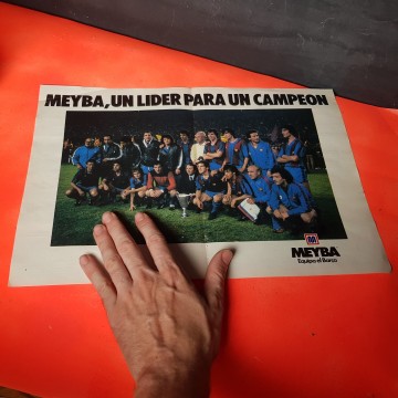 Póster plantilla FC Barcelona, Meyba años 80