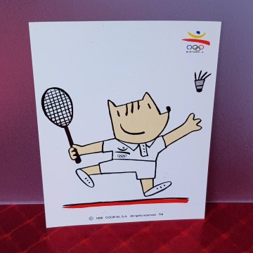 Postal cobi bádminton colección olímpica Barcelona 92 25 fotos Julián