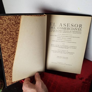 Libros antiguos librería online el asesor del comerciante Luis latorre