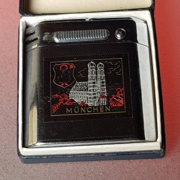 Encendedor fumalux de Munich mechero gasolina antiguo antigüedades