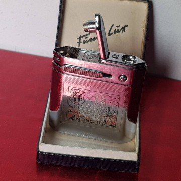 Encendedor fumalux de Munich mechero gasolina antiguo antigüedades