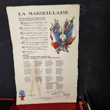 La Marsellesa cartel Jean Delleugue vaucluse la marseillaise partitura