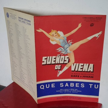 Partitura sueños de Viena que sabes tú Artur kaps antigua partitura
