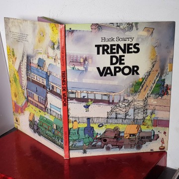 Trenes de vapor Huck Scarry libro infantil antiguo ferrocarriles