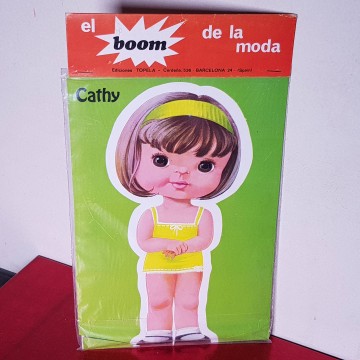 Muñeca recortable antigua Cathy el boom de la moda ediciones topela